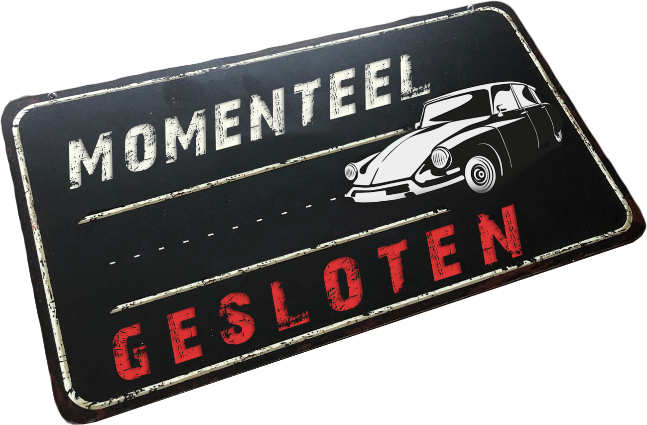 We zijn gesloten!